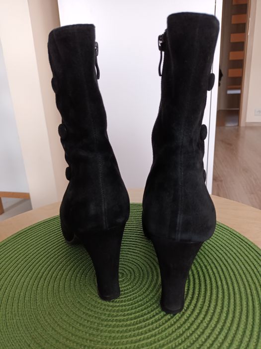 Botki, kozaki ze skóry, rozmiar 37