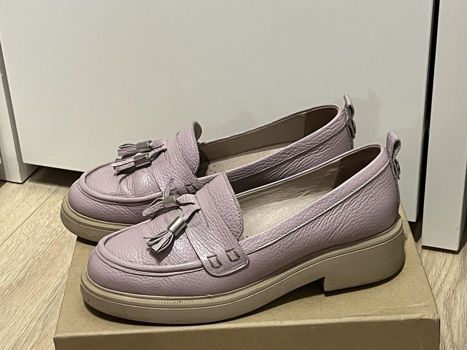 Skorzane mokasyny loafersy Rylko