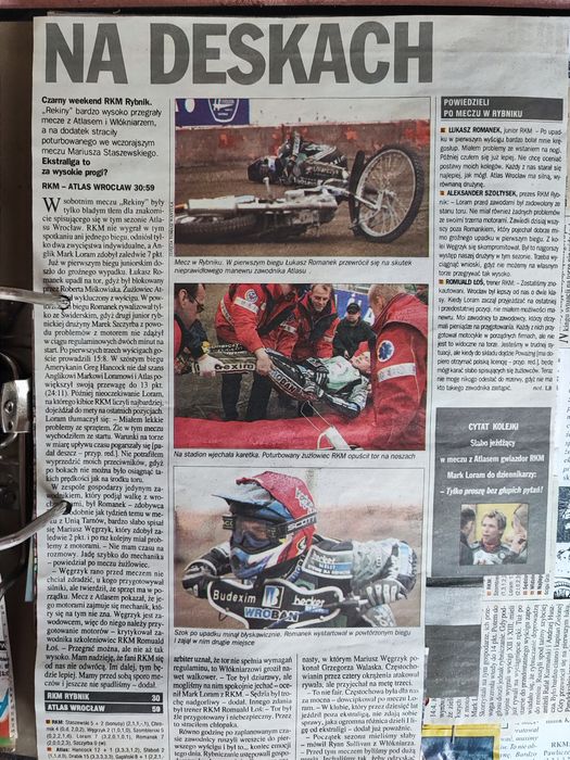 Żużel ROW Rybnik Informacje Wycinki z Gazet Segregator