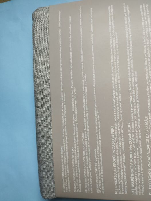 Zasłony strukturalne na taśmie 140/250 2 pak