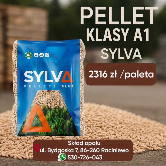 Pellet  Sylva certyfikowany A1 - 2316  zł/paleta