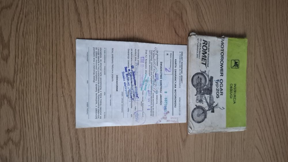 Instrukcje obsługi wfm,osa,komar,junak,wsk kos,romet