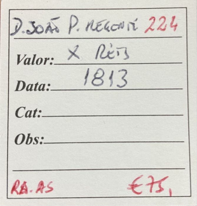 Moeda 224 - X Reis D JOAO P REGENTE 1813