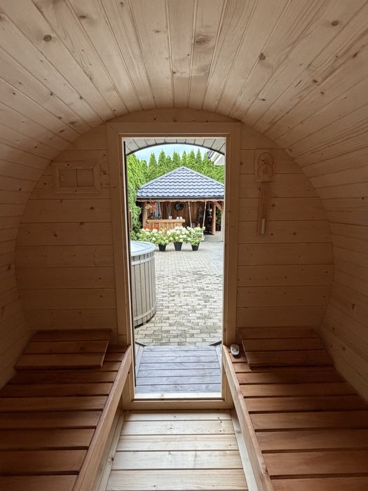 Sauna Typu Beczka 300 cm z Piecem Elektrycznym 9 KW  Wi-FI