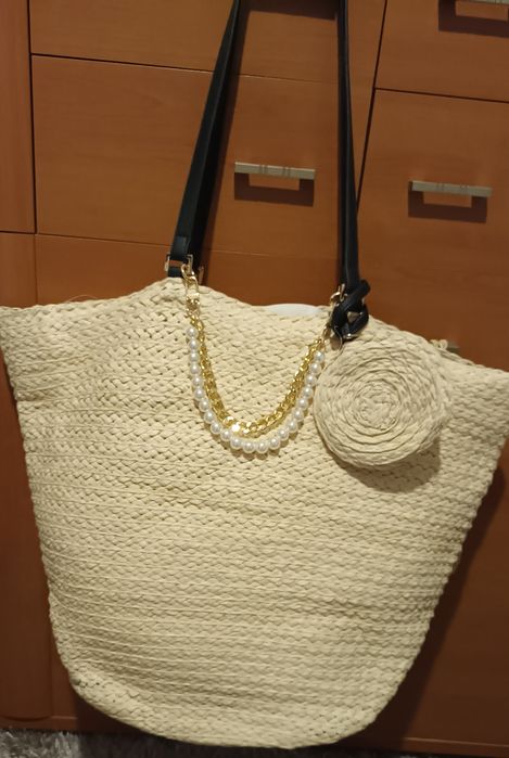 Torba, torebka,  koszyk pleciony Boho