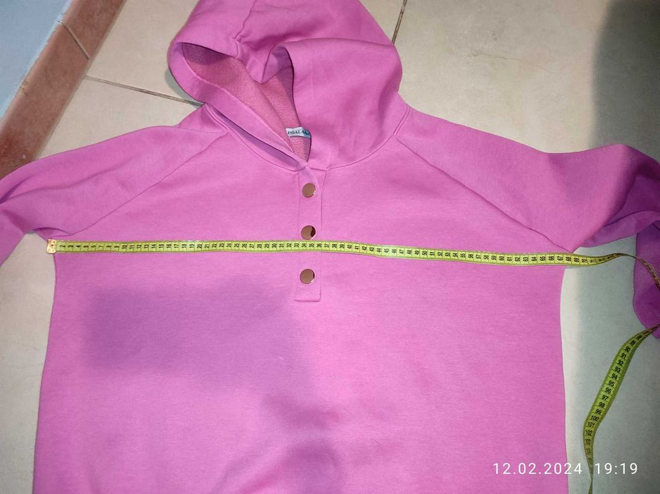 Komplet legginsy prążek + bluza LaBalancia fuksja