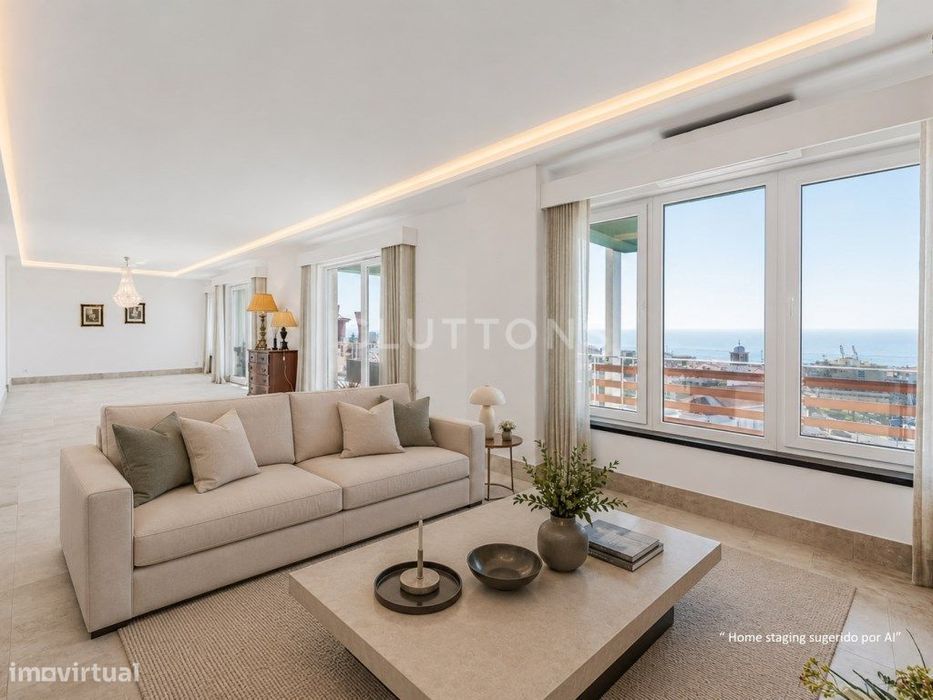 Vá a pé para a praia, Penthouse T4, Terraço e Vista Oceano, Parede