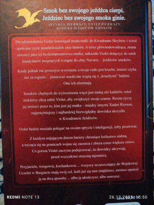 Książka pt Fourth Wing Czwarte Skrzydło