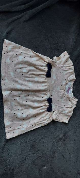 Bluzki, 2 koszulki,  krótki rękaw,  rozmiar 74