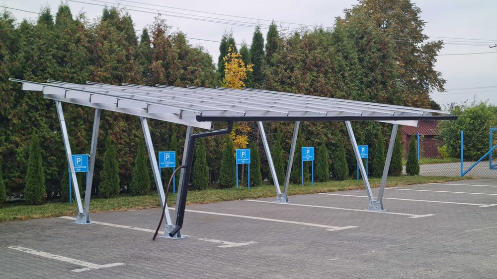 Wiata samochodowa carport 6 stanowisk