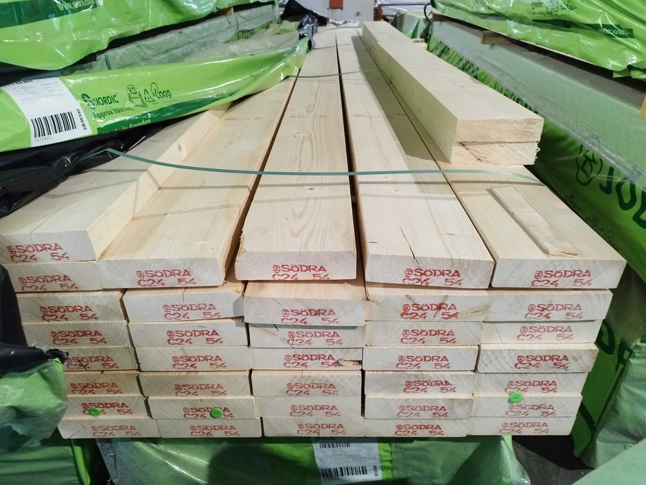 Drewno C24 konstrukcyjne Świerk 60x120mm - 60x170mm - 60x220 suszone