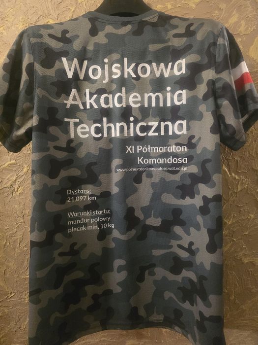 Koszulka MORO WAT t-shirt sportowa wojskowa M/L. Półmaraton Komandosa
