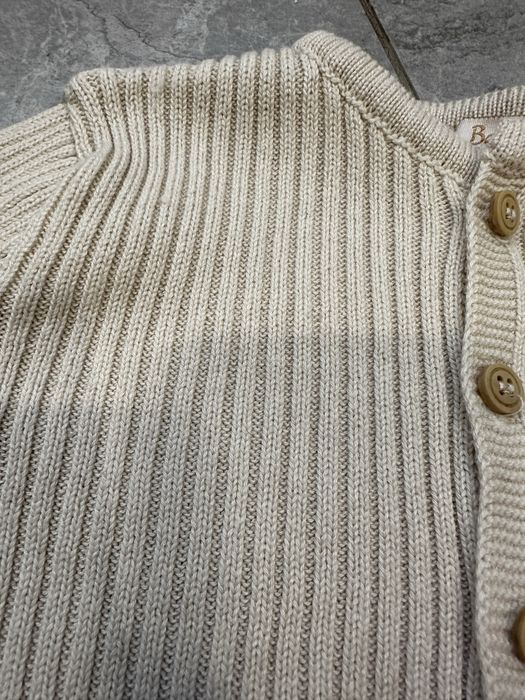 Вʼязаний костюм для малюка штанці та светрик від 0-6 місяців бежевого