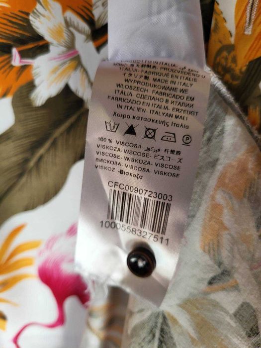 Koszula męska damska QB24 M L kolorowa kwiaty liście lato nowa