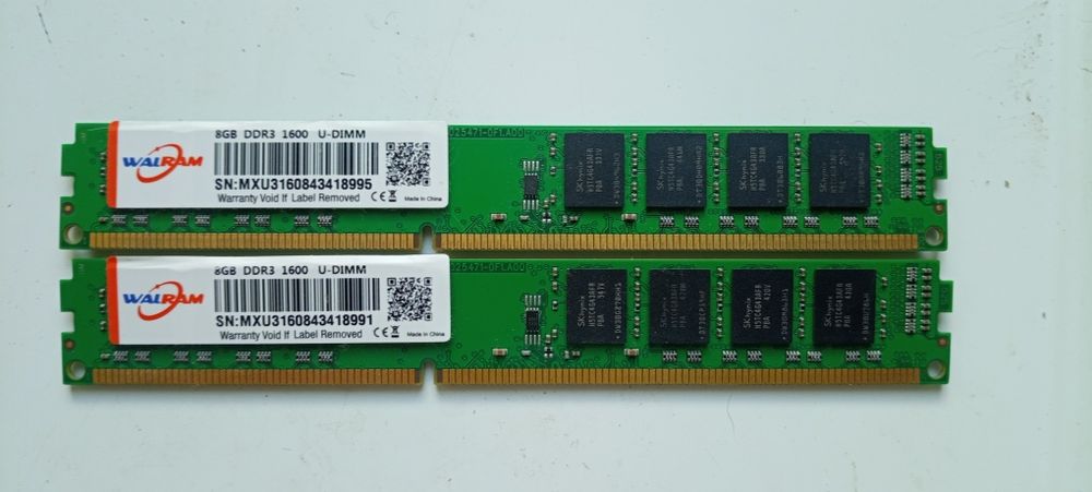 Оперативная память  ddr3 2x8 1600
