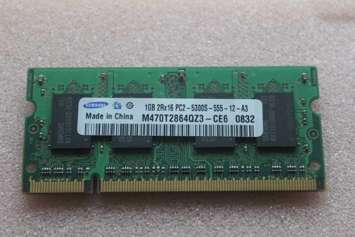 1gb DDR2 PC2 5300 SODIMM Laptop Memory SAMSUNG64171739456001121