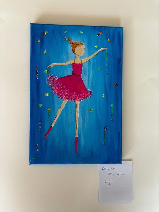 Obraz baletnica 20x30 cm