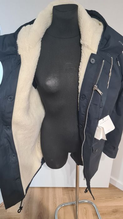 Kurtka długa Sandro miś kożuszek baranekk