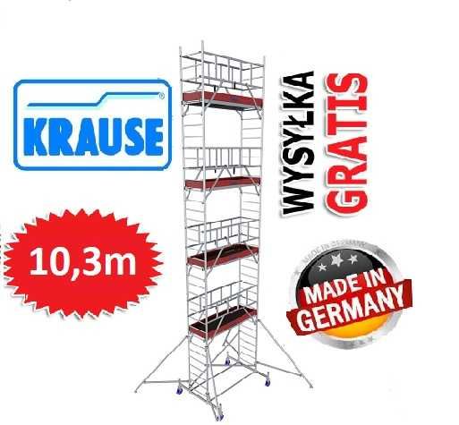 Rusztowanie Aluminiowe Jezdne Krause wys. robocza 10,3m-DOSTAWA GRATIS