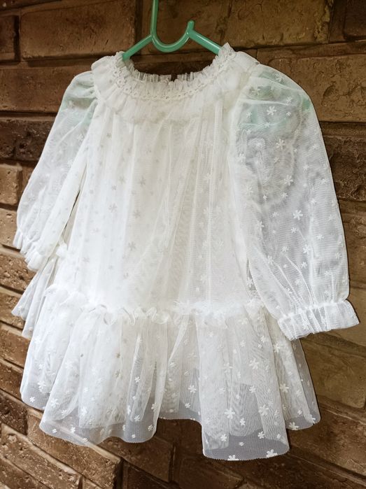 Sukienka chrzest wesele bal księżniczka rozmiar 74