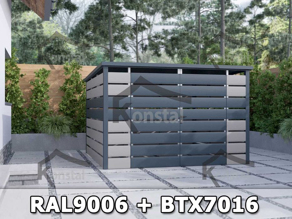 NOWOCZESNA Wiata śmietnikowa AŻUROWA - Producent !!! - Cała Polska