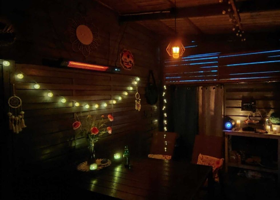 NOWY Promiennik Czasowy Podczerwieni Wiszący 2.5kW LED IP65 Pilot Zasięg 5m