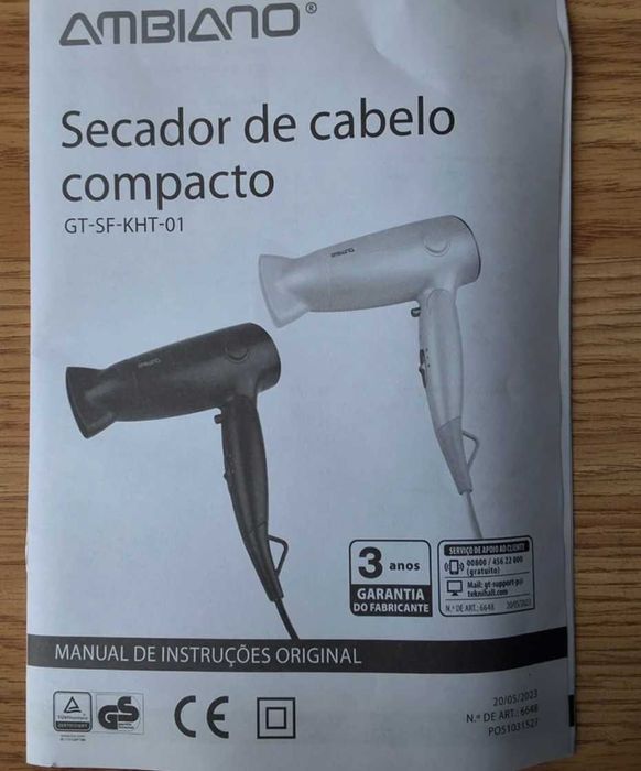 Secador de cabelos dobrável