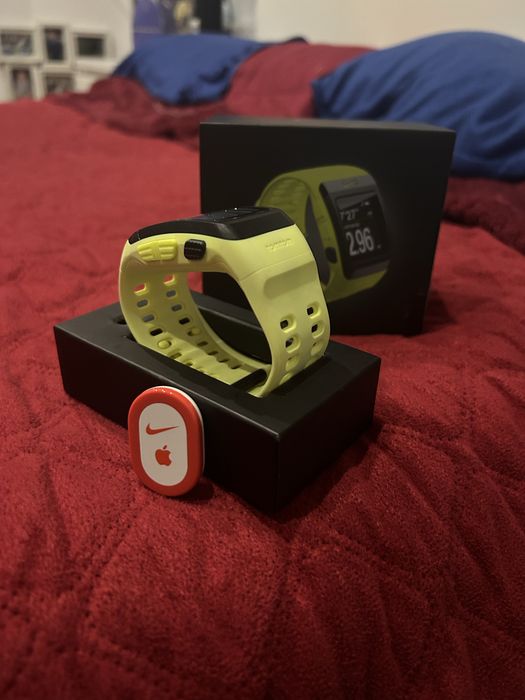 relogio nike sportwatch gps amarelo fluorescente