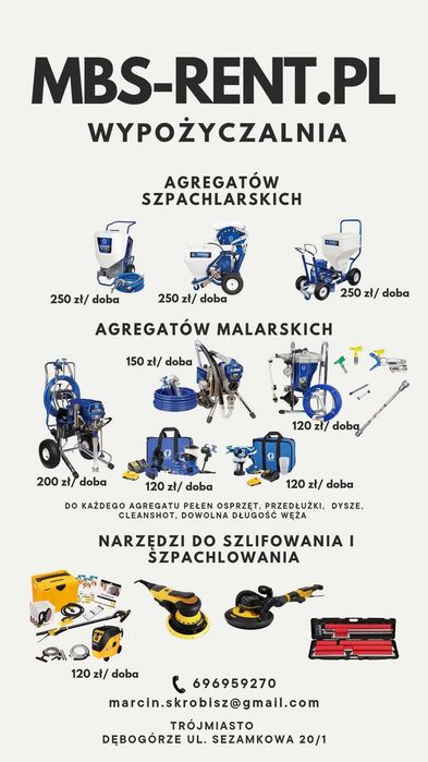 agregat malarski Graco 795 pełen osprzęt cleanshot przedłużki dysze