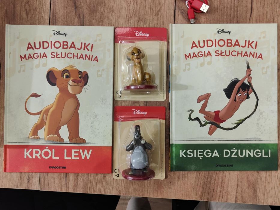 Bajki deagostini ksiega dżungli i król lew plus puzzle