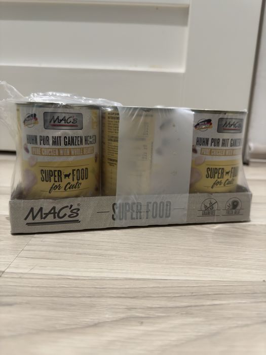 mokra karma dla kota 6 puszek macs kurczak z sercami kurzymi