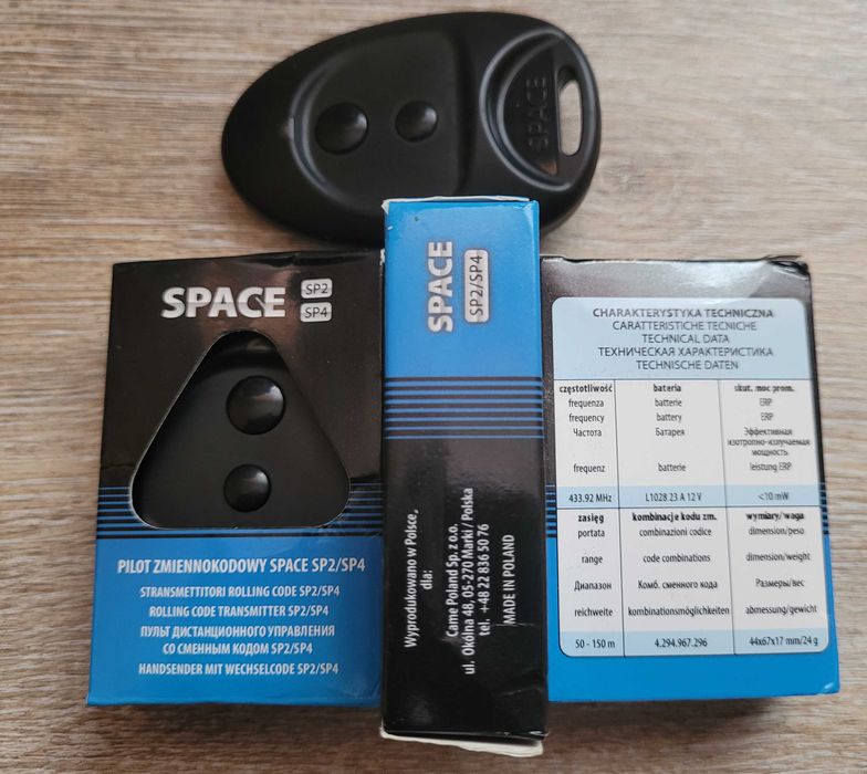 2 x Pilot CAME SPACE SP2 - CZERWONA DIODA (przeczytaj opis)