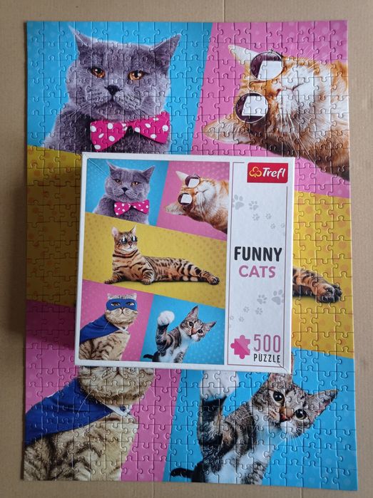 Puzzle Trefl 500, Zabawne koty, kompletne