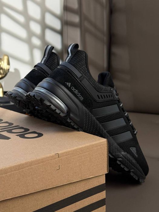 ХІТ! Чоловічі кросівки Adidas Marathon All Black 41 42 43 44 45 46