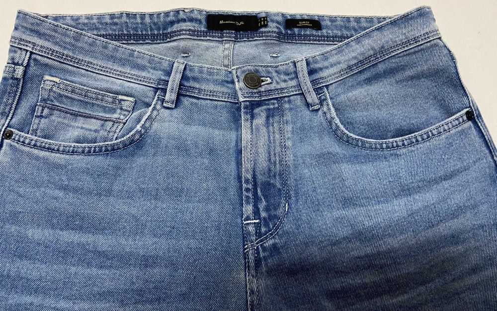 Calças Massimo Dutti Ganga Azul Claro Tamanho 40 Slim Fit Novas
