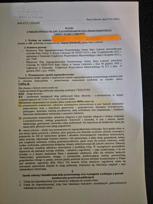 Działka budowlana 3900 m2 - Super cena Tylko  22,82 zł / m2