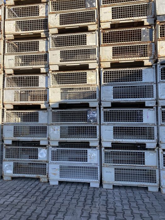 Gitterbox giterbox kosz siatkowy kontener skrzynia pojemniki metalowe