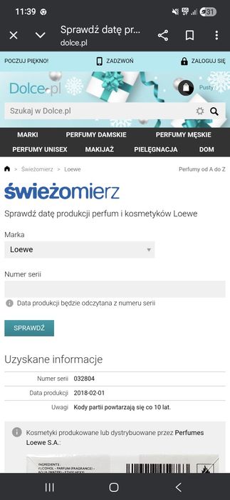 LOEWE 7  150ml unikat