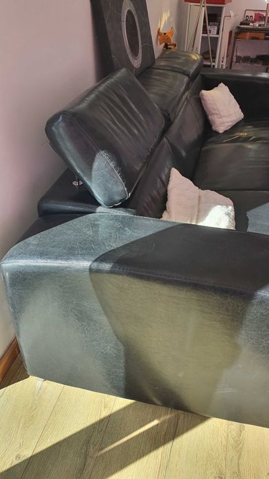 Sofa em L de em pele