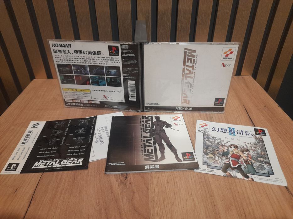 Metal gear solid + suikoden 2 ps1 psx retro ntsc j kolekcjonerski stan