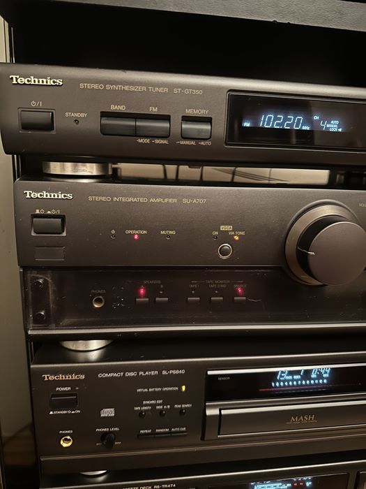 Duża wieża Technics w oryginalnej szafce