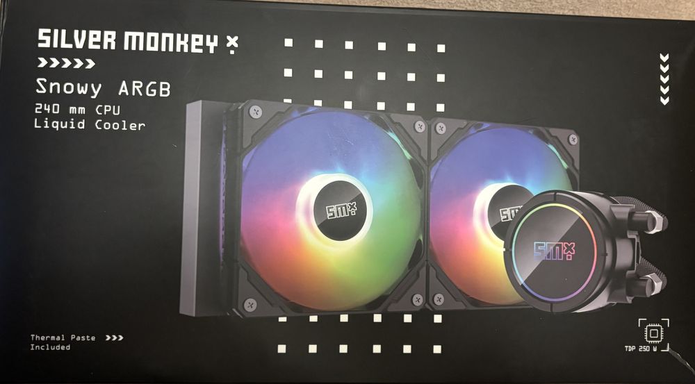 Chłodzenie AIO silver monkey x snowy argb 240mm