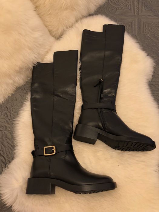 Kozaki skórane Zara 37 skóra naturalna