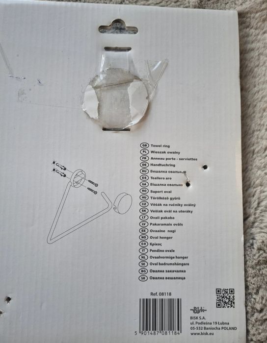 Wieszaki owalne Bisk styl loft