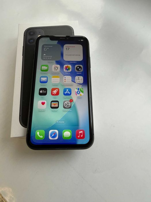 iPhone 11, Black, 64 GB, kondycja baterii 100%