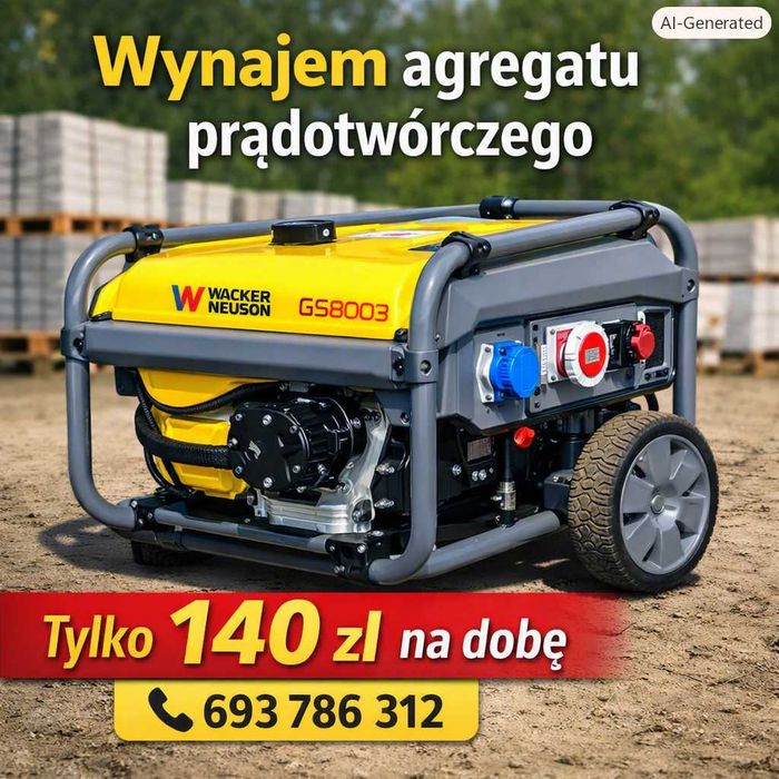 AGREGAT PRĄDOTWÓRCZY trójfazowy  7,7 kWh