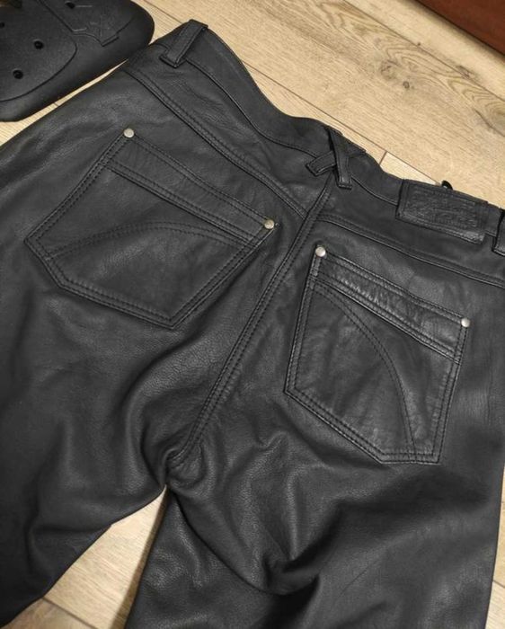 Spirit motors р 31 мото штани шкіряні чоловічі байкерські чорні джинси