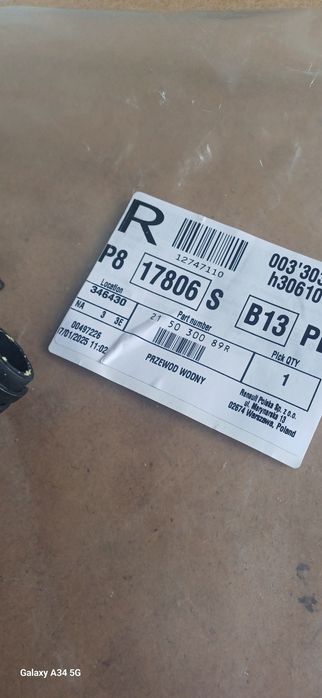 Renault Master IV przewód wąż chłodnicy 2.3D nowy 21.50.300.89R