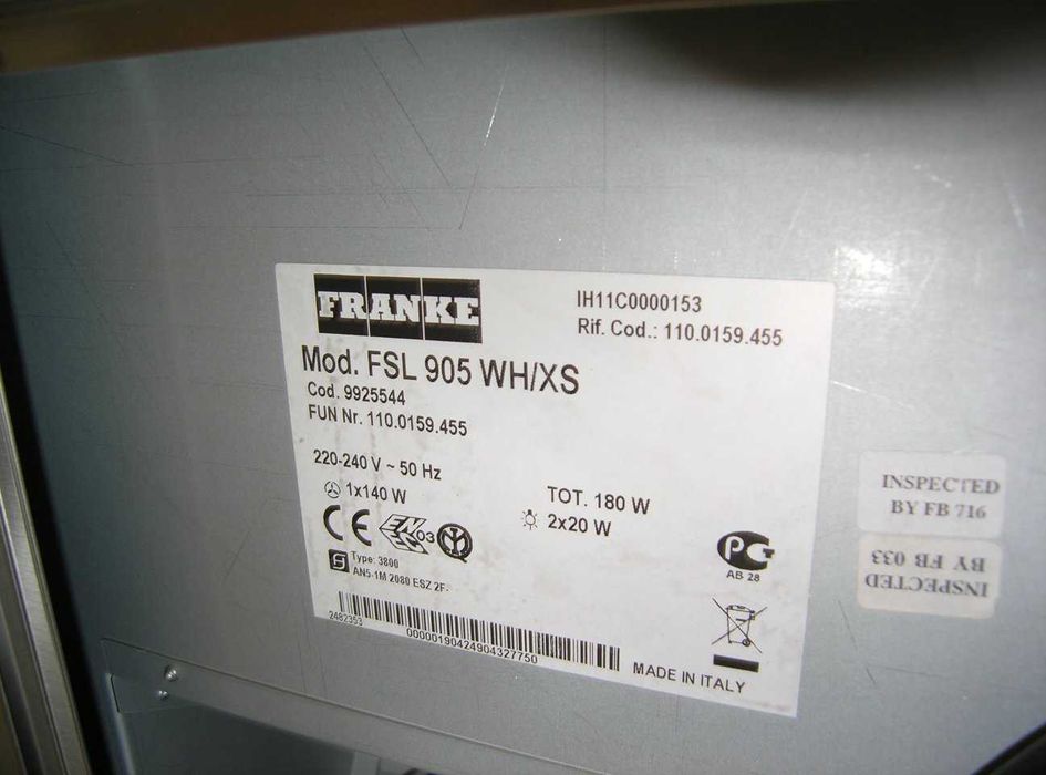 Okazja ! Okap ścienny Franke FSL 905 WH/XS Powystawowy.