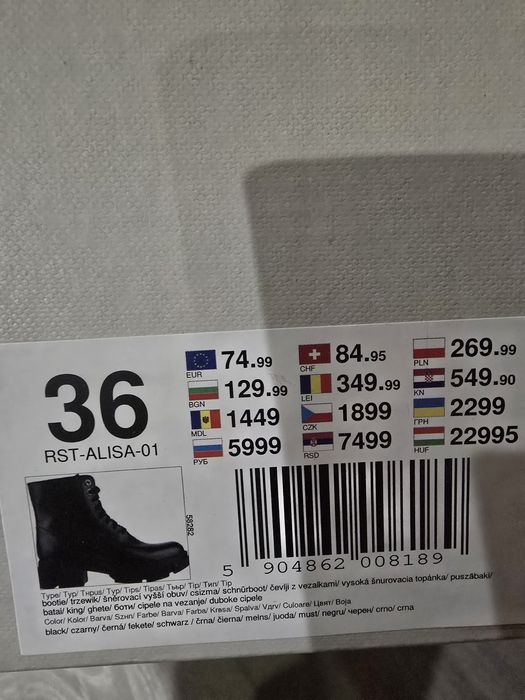 Nowe botki Lasocki czarne skóra naturalna 36